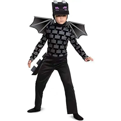 Carnival Party Dress Mask Classic Creeper Anime Game Character Set Diamond Armor Cosplay Costume Children's Clothing