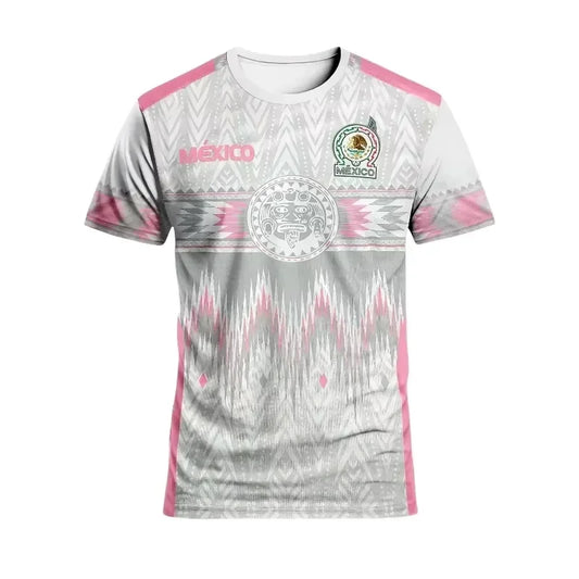 Mexico Graphic Tee for Men Women 2026 3D Printed T Shirt Short Sleeve Loose Fit Casual Streetwear Sports Unisex Top