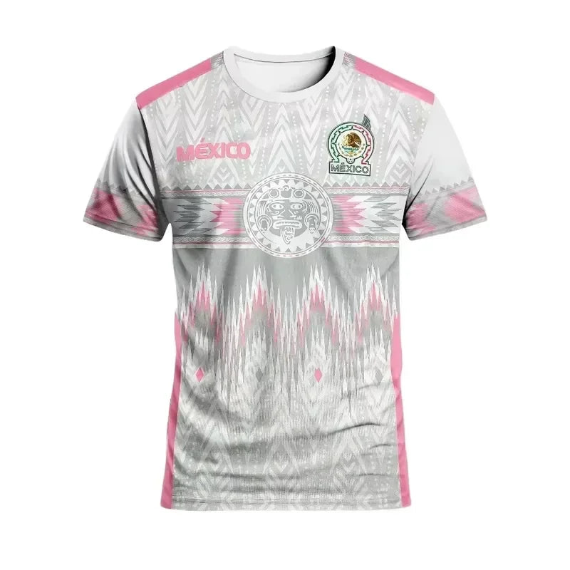 Mexico Graphic Tee for Men Women 2026 3D Printed T Shirt Short Sleeve Loose Fit Casual Streetwear Sports Unisex Top