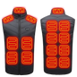 21 Heated Vest Zones Electric Heated Jackets Men Women Sportswear Heated Coat Graphene Heat Coat USB Heating Jacket For Camping