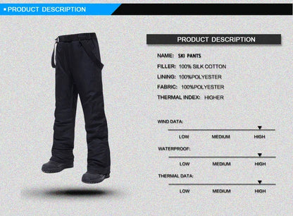 New High Quality Ski Pants Men Outdoor Mountain Windproof Waterproof Ski Snowboard Pants Winter Warm Snow Trousers Brand