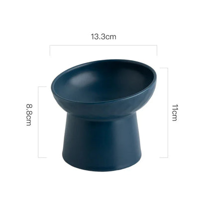 Cat Nordic Style Food Water Bowl Pet Animal Ceramic Eating Dishes High Foot Raised Puppy Cats Matte Bowls Elevated Dog Bowls