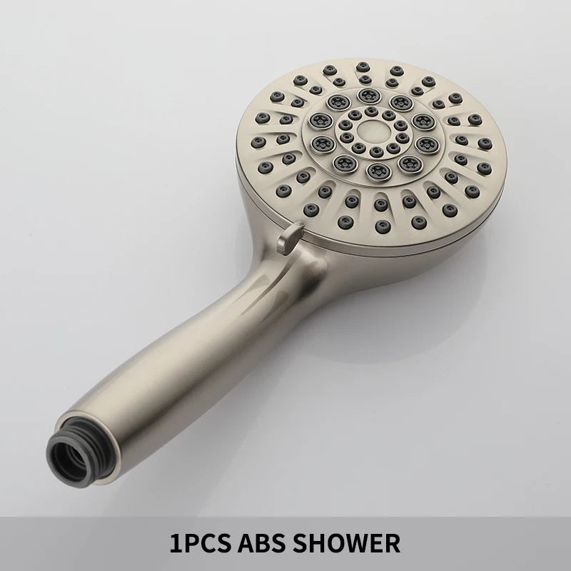 Shower Head Handheld Shower High Pressure Adjustable Spray Handheld Shower Heads Brushed Nickel Wall Mounted Shower Set 6 Jets