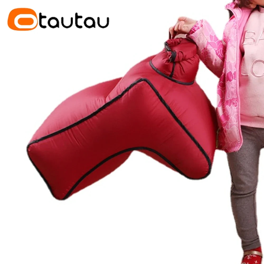 OTAUTAU Small Portable Inflatable Chair Outdoor Camping Ottoman Stool Beach Pool Floats Lounger Sofa Furniture Adults Kids SF108