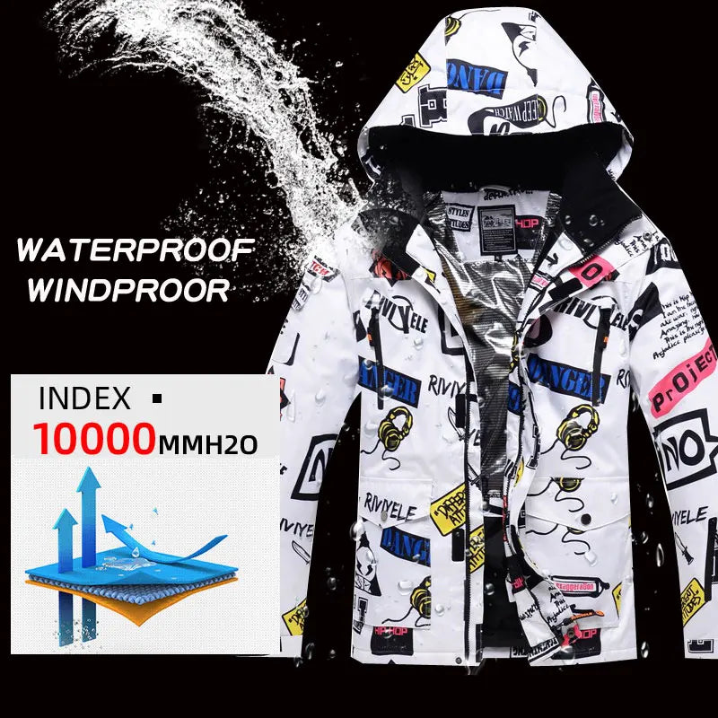 Ski Suit Men And Women Super Warm Thicken Waterproof Windproof Winter Snow Suits Skiing And Snowboarding Jackets + Pants Brands