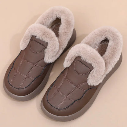 Women's New Winter Cotton Boots with Plush and Thick Cotton Shoes for Warmth and Anti Slip Casual Warm Comfortable Snow Boots