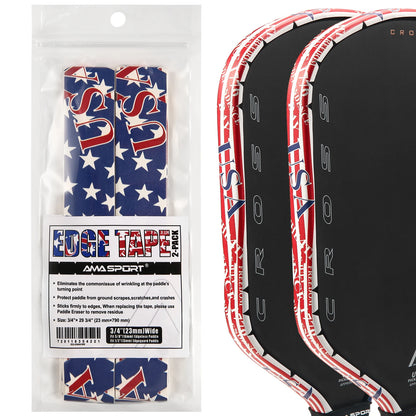 AMASPORT 2Pack Pickleball Paddle Edge Tape 20/23/26mm Paddle Head Edge Guard Racket Edge Protection Tape