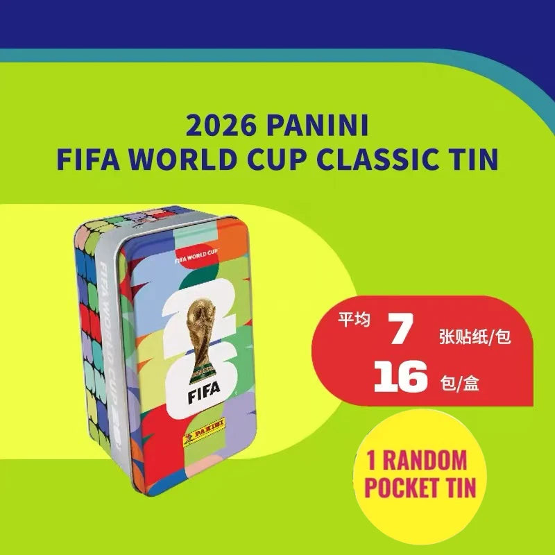 New Panini FIFA WORLD CUP 2026 Sticker Collection 1 RANDOM Tin Box in Stock FAST SHIPPING