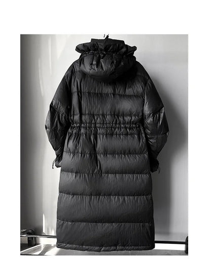 2025 New Women's Winter Black Down Jacket Women's Hooded White Duck Down Coat Windbreak Women Thicken Parker Overcoat