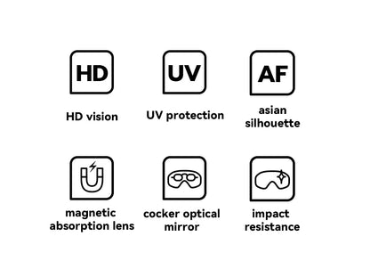 VECTOR Brand Double Layer Anti Fog Magnetic Absorption Cylindrical Ski Goggles UV400 Men Women Ski Glasses Snowboard poc glasses