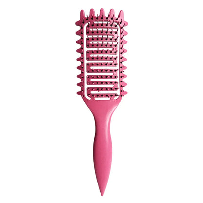 3 in 1 Curl Define Styling Brush Hollow Out Detangling Hair Brush Tangled Hair Comb
