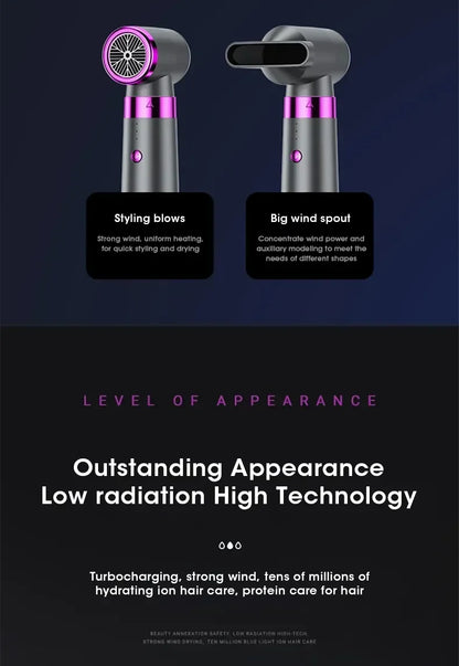 2025 Electric Hair Dryer 5in1 Multifunctional Hair Straightener Negative Ion Hair Care Curler Blow Dryer Styling Set Strong Wind