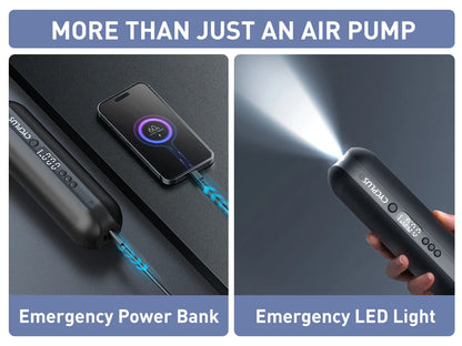 CYCPLUS Smart Air Pump Bicycle Accessories High Pressure Portable Inflator Power Bank Hand Pump for Bike Car Tyre MTB Foot Ball