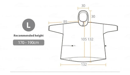 3F UL GEAR Sleeve Raincoat Lightweight Windproof and Waterproof PU5000mm 3D Silicon Coating Fabric About 180g Nylon Polyester
