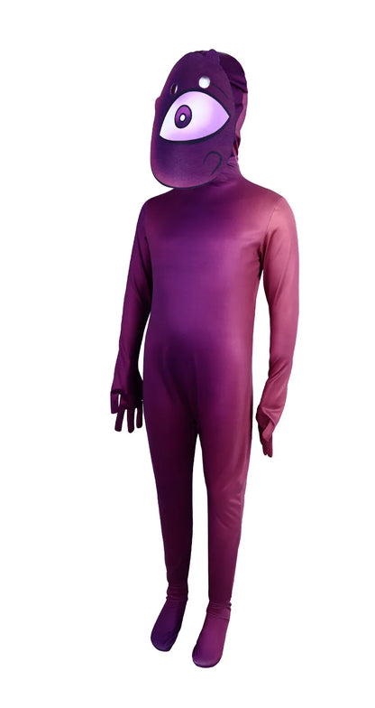 Doors Screech Cosplay Seek Doors Costume Kids Single Eye Mask Suit Jumpsuit Monster Jumbo Horror Scary Halloween Costume Child