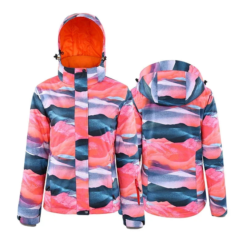 2025 Hooded Skiing Jackets Warm Women Outdoor Sports Mountain Woman Snowboard Coats Heated Motorcycle Female Snowmobile Clothes