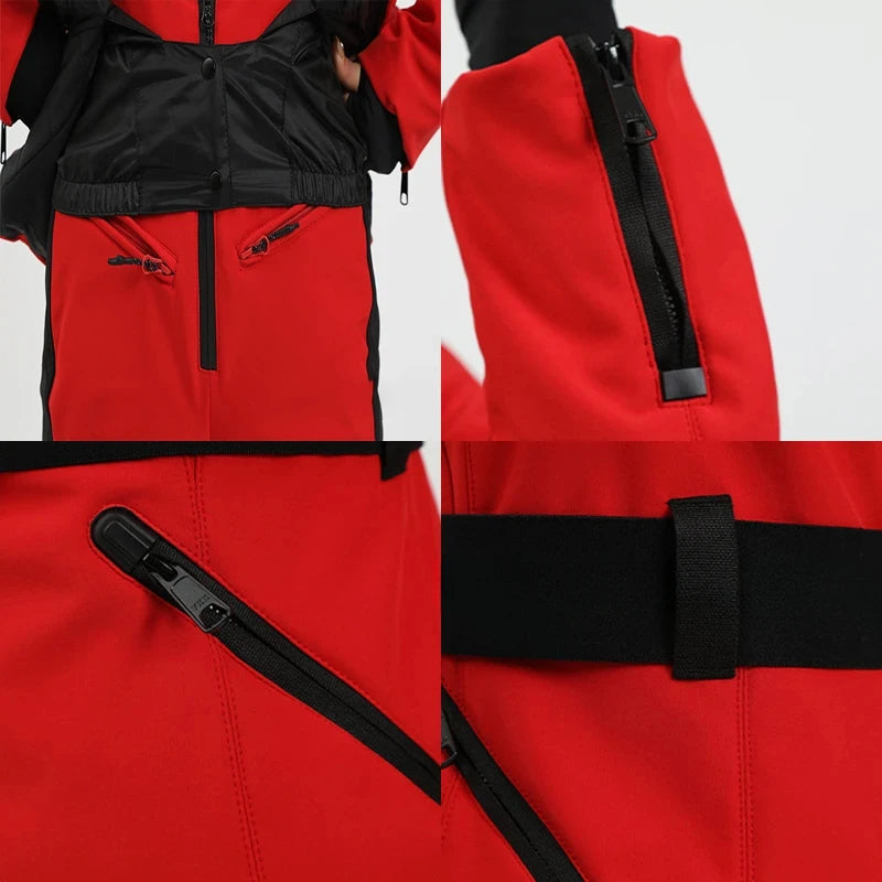 Skiing Jacket 2025 Mountain Snowboard Jackets Winter Hooded Woman Snow Jackets Outdoor Sports Outerwear Windproof Warm Tracksuit