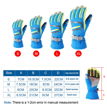 Outdoor Sport  Skiing Gloves Windproof Men Women Kids Winter Warm Ski Gloves Mittens Waterproof Skiing Breathable Air S/M/L/XL