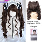 Synthetic Princess Cut Double ponytail Lolita Wig with Bangs Girl Ombre Blonde brown Cosplay Halloween Harajuku wig