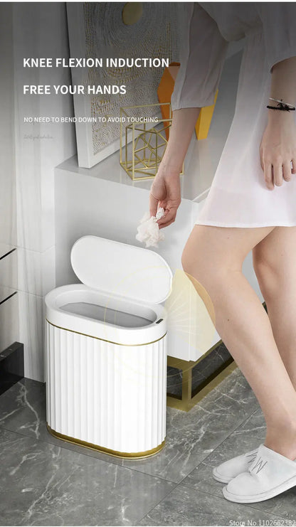 7L/9L Smart Trash Can Electronic Automatic Smart Sensor Garbage Bin Household Toilet Waste Garbage Can for Kitchen Bathroom