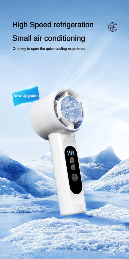 Handheld Portable Fan 199-Speed Desktop Fan USB Rechargeable Cooling Refrigeration Fan LED Display For Home Office Travel ﻿