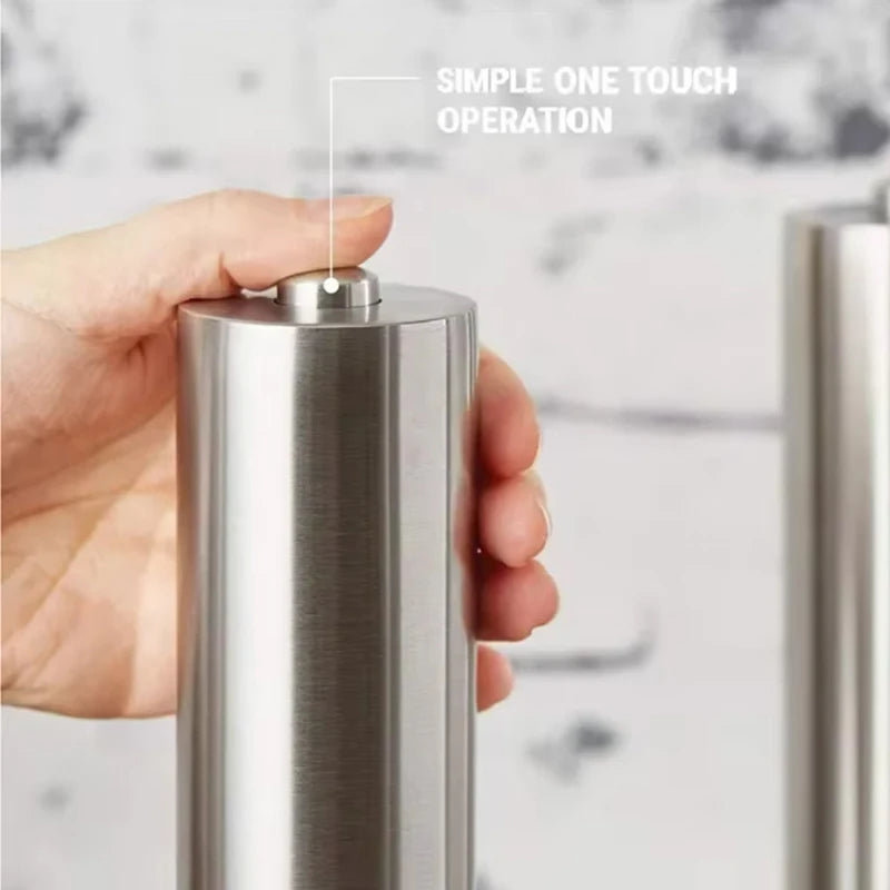 Stainless Steel And ABS Electric Salt Pepper Grinder Set Automatic Operation Spice Mill Charging And Battery Model for Kitchen