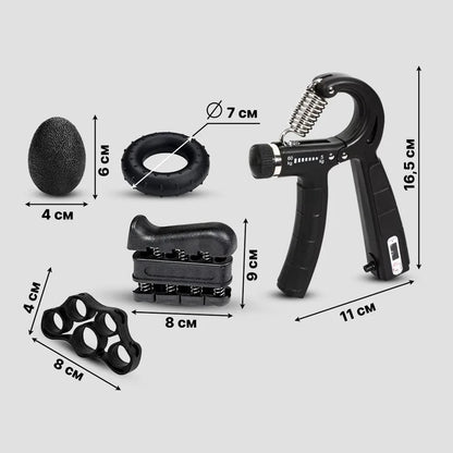 6PCS/SET 5-60kg Adjustable Hand Grip Strengthener Hand Grip Trainer With Counter Wrist Forearm And Hand Exerciser For Muscle Bui