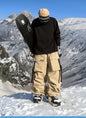 Men and Women's Oversized Ski Pants Waterproof Breathable Thermal Fleece Lining Snowboard Winter Overalls  Pants