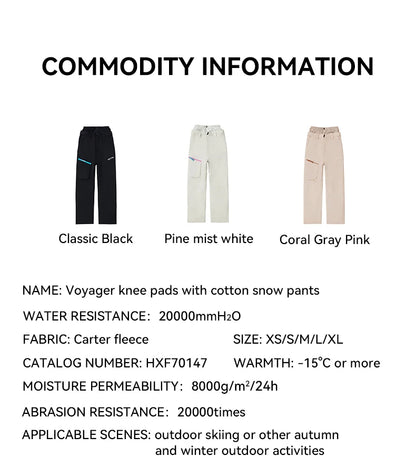 VECTOR  Woman Man Winter Ski Pants Outdoor High Quality Windproof Waterproof Warm Snow Trousers Winter Ski Snowboarding Pants