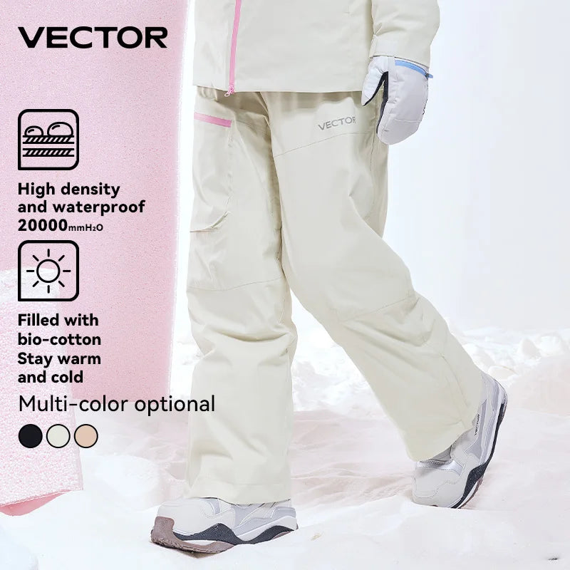 VECTOR  Woman Man Winter Ski Pants Outdoor High Quality Windproof Waterproof Warm Snow Trousers Winter Ski Snowboarding Pants