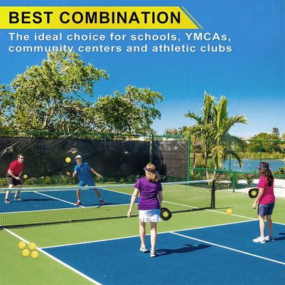 Pickleball Paddles Set-Graphite Glass Fiber Usapa Approved Lightweight Racquets Set Indoor and Outdoor Exercise For All Ages