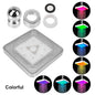 Ultra-Quiet Rainfall Top Spray LED Shower Head Water Flow Power Generaton 7 Colors Gradual Changing