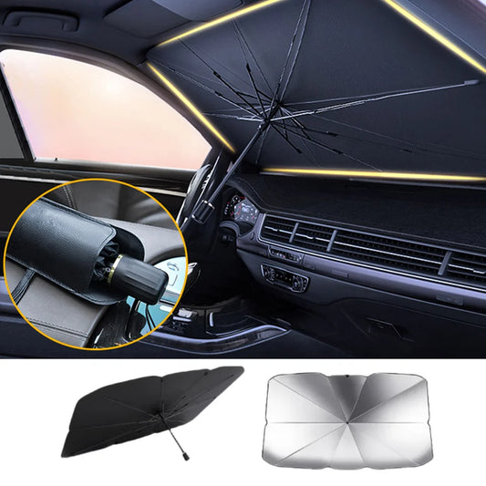 Car Sunshade Umbrella For Auto Shading Car Sun Shade Protector Parasol Summer Sun Interior Windshield Protection Accessories