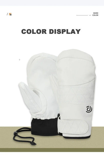 Ski Gloves Men's Waterproof and Cold-proof Plus Velvet Thickening Outdoor Cycling Warm Winter Cycling Gloves Men and Women