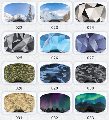 Adult ski goggles protective cover high elastic lycra animal print snow goggles storage cover lens scratch-proof