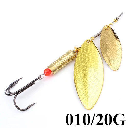 FISH KING Fishing Spinner Blade Metal Lure Double Spinnerbait Hard Artificial Lure Jig Items 115mm 20g