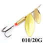 FISH KING Fishing Spinner Blade Metal Lure Double Spinnerbait Hard Artificial Lure Jig Items 115mm 20g