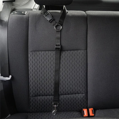 Nylon Safety Belt for Dogs Solid Color Pet Car Seat Belt Two-in-one Leash Adjustable Dog Harness Collar Products Pet Accessories