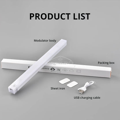 Motion Sensor Night Lights Wireless LED Cabinet Lamps USB Rechargeable Magnetic For Wardrobe Room Closet Kitchen Aisle lighting
