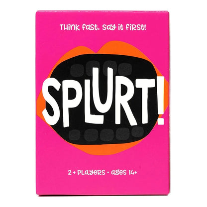 Splurt! Think Fast Say It First! Portable Party Card Travel Game Pink Board Game Birthday Gifts