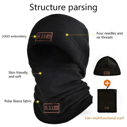 Winter Men Face Mask Neck Warmer Polar Coral Fleece Balaclava Beanies Thermal Head Cover Sports Ski Caps Warm Sets Accessories