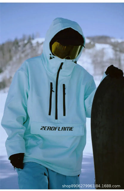 3L Ski Wear Women Man Hooded Sweater Reflective Trend Ski Coat Thickened Warmth and Waterproof Ski Equipment Ski Jacket Women