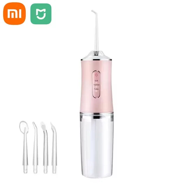 Xiaomi Portable Electric Dental Water Flosser Oral Irrigator Dental Bed Sprinkler Jet Toothpick 4 Nozzle Mouth Washing Machine