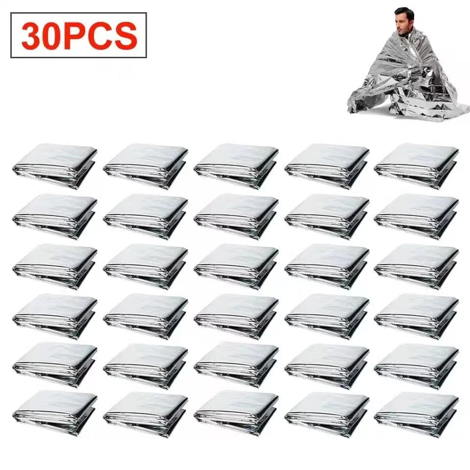 20 PACKS Extra Large 82"x 52 Emergency Solar Mylar Blanket Survival Safety