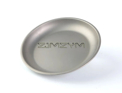 Ultralight Titanium Bowl Pan Plate Dish 22cm 18.5cm Round Plate Outdoor Camping Portable Tableware for Backpacking & Camping