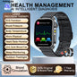 2025 New Mcro Phsical Examination 650nm Laser Therapy ECG Urci Acid Blood Fat Smart Watch Men Blood Pressure Heart Rate Bracelet