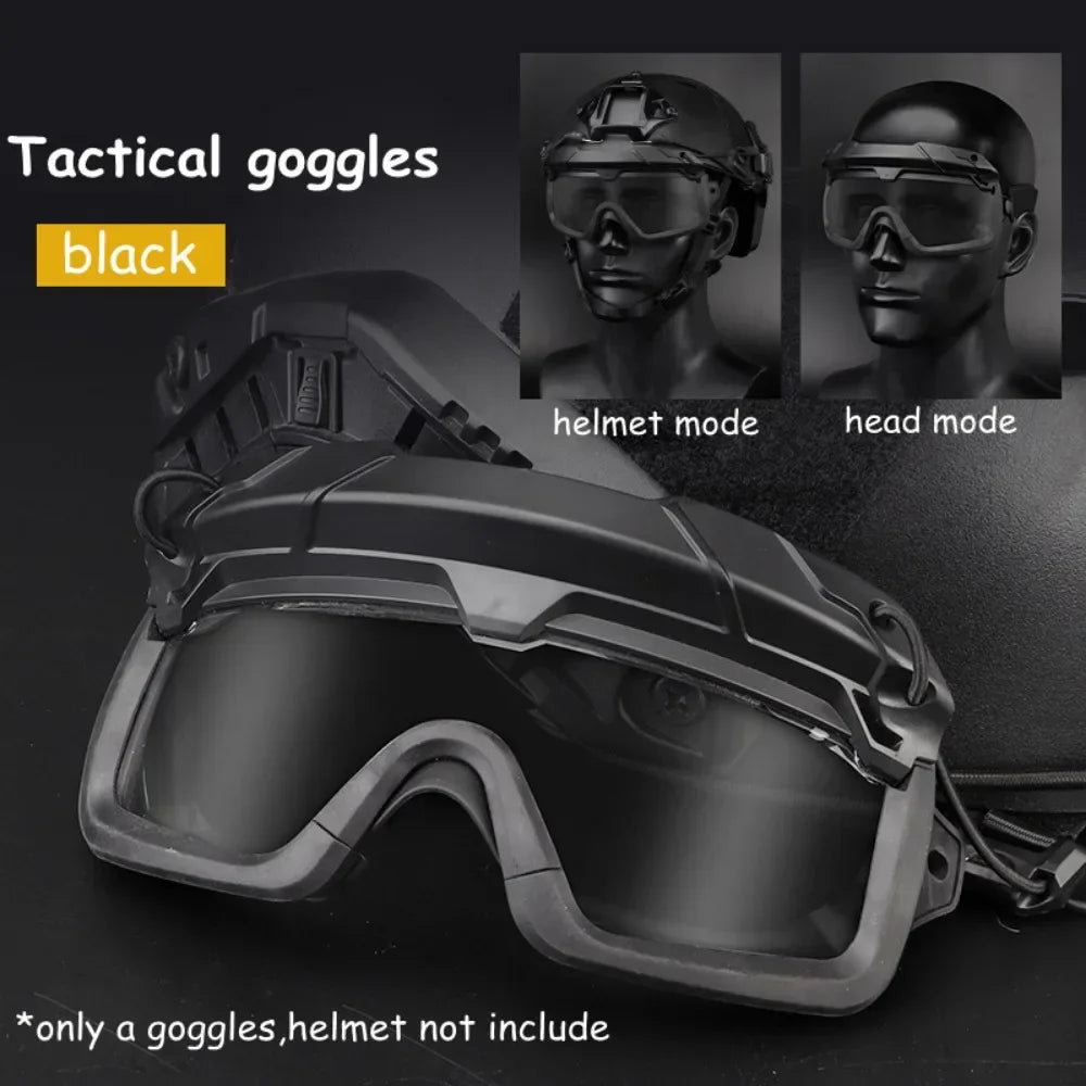 Sports Sunglasses for Men Women 2 Modes Airsoft Goggles Riding Eye Protection for Hiking Paintball Hunting Gear