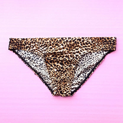 Men's Panties Leopard Printed Bikini G-String Low Waist Briefs Soft Pouch Temptation Lingerie Underwear Seamless Underpants