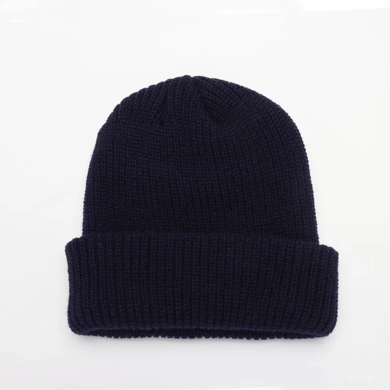 Winter Warm Beanies Casual Short Thread Hip Hop Hat Adult Men Female Knitted Skull Cap Elastic Unisex
