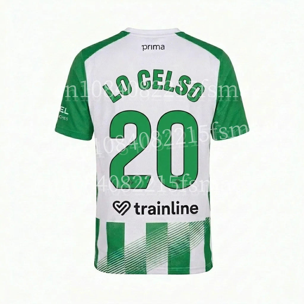 2026/27Men Green White Striped Soccer Jersey Short Sleeve Quick Dry Football Shirt Breathable Sports Shirt Team Training Uniform